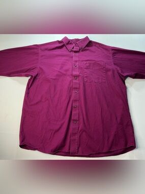 Ariat Men's Button-Down Shirt in Rich Magenta